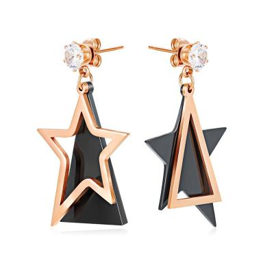 China Hot Personalized Women's Minimalism Fashion 316L Stainless Steel Stud Earrings for sale