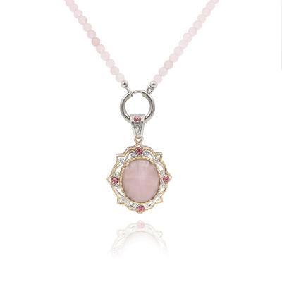 China Other Style New Retro Stainless Steel Jewelry European Woman Crystal Necklace for sale