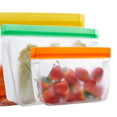 China 2022 BIODEGRADABLE New Airtight Zipper Seal Bags Reusable Bag Silicone Food Fridge Milk Fresh Keep Food Package Bag for sale