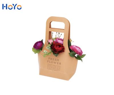 China Biodegradable Factory Selling Luxury Environmental Protection Pink Flower Paper Bag Rose Packaging Paper Cardboard Gift Bag for sale