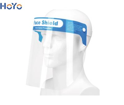 China Eye Protection Safety Clear Face Shield Plastic Plastic With Glasses Eye Shield Sun Visor Face Shield Face Mask for sale