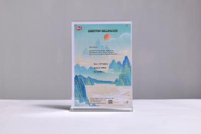 Cina Table Card Customize A4 A5 Double Side Display T Shape Acrylic Sign Holder in vendita