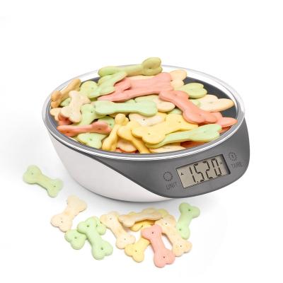 China Food Weighing Mini Digital Electronic Pet Food Scale With 5Kg Bowl for sale