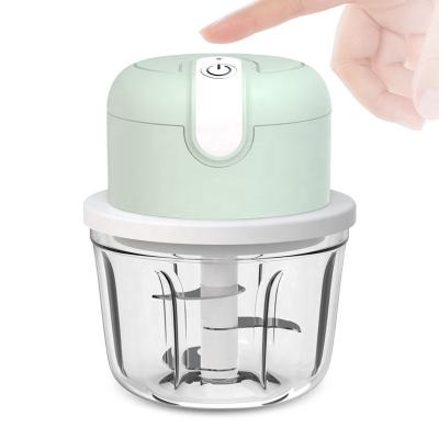 China Viable Multifunctional Automatic Cordless Electric Mini Hand Pulled Manual Vegetable Ginger Onion Garlic Press Blender Crusher Cleaver for sale