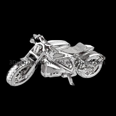 China Creative Metal Steel Educational Puzzle Motorcycle 3D Toy Scale Model for sale