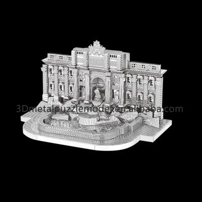 China Educational Scale B22205 Trevi Fountain Puzzle Toys 3d Metal Model for sale