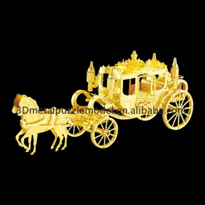 China Educational Toys Diy 3D Laser Copper Cutting Models Royal Carriage Scale Model Puzzle for sale