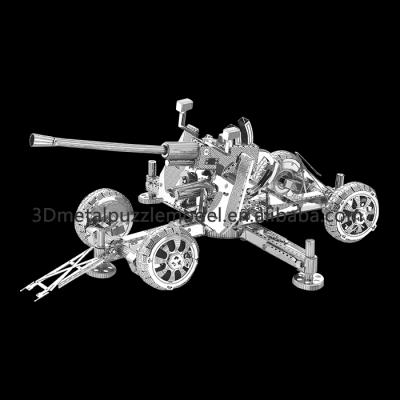 China DIY TOY New Design Scale 3d Puzzle Set UK Bofors Aircraft Gun 3d Metal Model for sale