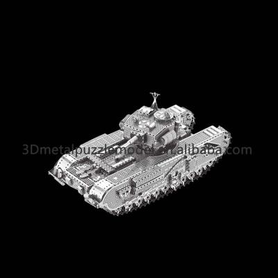 China DIY TOY New Arrival 3D Metal Educational Churchill tank diy scale model of 3d model toys set for sale