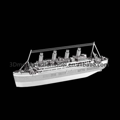 China DIY TOY New Design DIY Nano Metallic Toys Titanic Ship 3D Metal Puzzle for sale