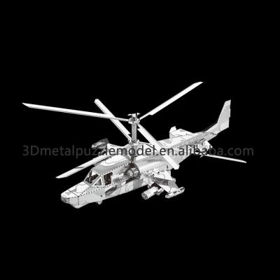 China DIY TOY New Designs KA-50 Helicopter 3D Metal Puzzle for sale