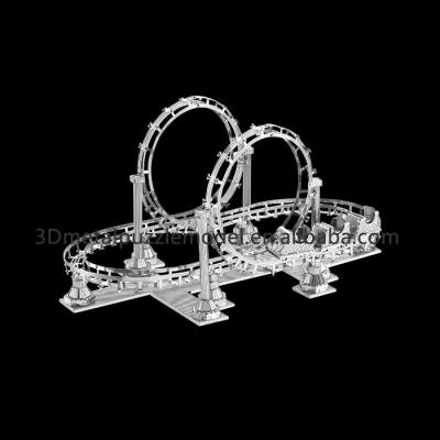 China DIY TOY New Design Playground Equipment 3D Educational Metal Roller Coaster Model Scale Model for sale