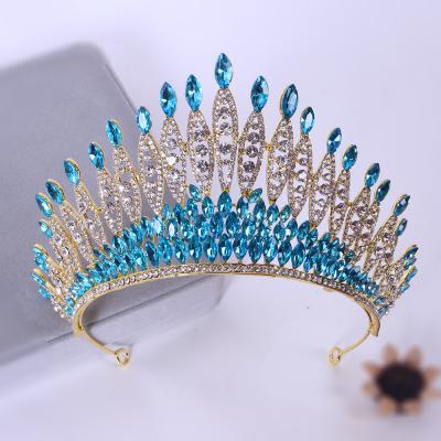 China Qushine Crystal Bride Tiara head red crown decoration bridal tiaras head wedding jewelry tiara headbands tiaras and crowns for women for sale