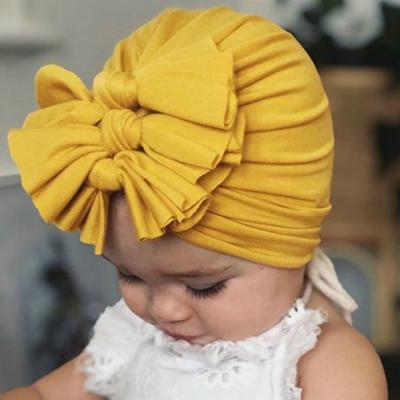 China DecorateÂ   Qushine Kids Turban Hat Set Wholesale Insti Wholesale Fashion Multicolor Baby Hats Bow Knot Baby Hat for sale