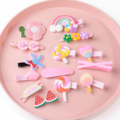 China Sweet Cute Qushine Cartoon For Children Girl's Bow Princess Headdress Kids Hair Clips for sale