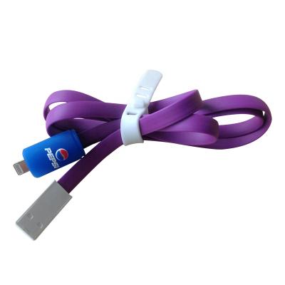 China Soft Feel Drinks Advertising Gift USB Cable Eco - Friendly USB Data Cable Line for sale