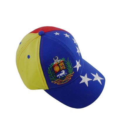 China COMMON Hot Selling Unisex Cotton Gorras Venezuela 6 Panel Embroidered Baseball Cap Hat for sale