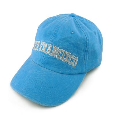 China Wholesale COMMON Dad Hat Sports Washed Baseball Cap Distressed Embroidery Coating Cotton Style for sale