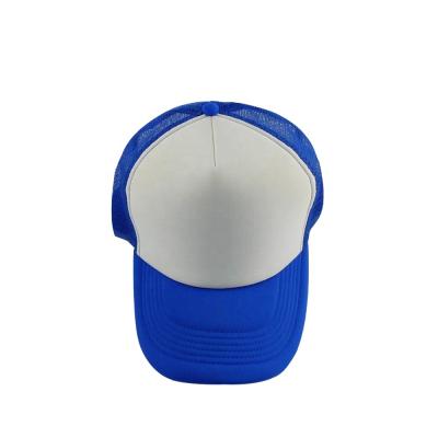 China 5 Tile COMMON Sublimation Trucker Mesh Hat Blank Baseball Cap For Heat Press And Embroidery for sale