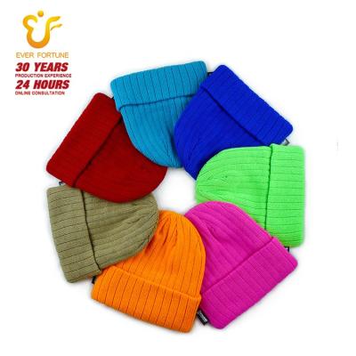 China breathable & Cheap Price Solid Color Plain Beanie Warm Winter Knitted Hats 3 Unisex Thinsulate Waterproof for sale