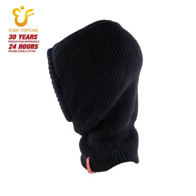 China JOINT Custom Label Balaclava Hat One Hole Winter Face Ski Mask Beanie Knitted Hat For Cold Weather for sale