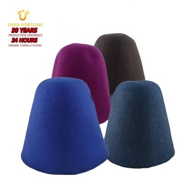 China 100% COMMON Solid Colors Wool Felt Hat Body Hood Blocked Sunbonnet for sale