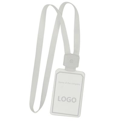 China Custom Crystal Acrylic Led Concert, Light Up Lanyard With Plastic Holder/ ID Card Holder for sale