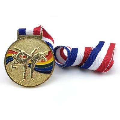 China China Wholesale Gold Metal Sports Taekwondo Zinc Alloy Medal for sale