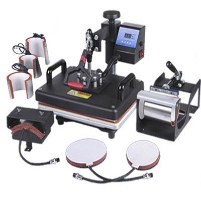 China Garment Stores 8 in 1 Combo, Sublimation Heat Press Machine Mug Plate Frame Phone Case T-Shirt Printer for sale