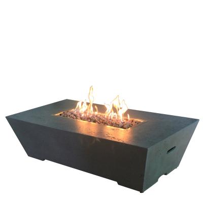 China Good quality smokeless outdoor concrete pit stored propane or butane gas fire with lava rocks for sale