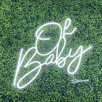 China Easy Installation Personalized Diy Oh Light Letter Neon Sign Happy Birthday Baby Led Love Custom Neon Sign For Bedroom for sale