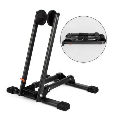 China WF-T026 High End Design Foldable Bike Rack Mountain Bicycle Wheel Storage Rack Floor Display Rack Parking Carrier for sale