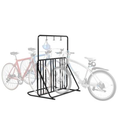 China WF-QX-099 Steel Heavy Duty Steel Frame Park 6 Bicycle Storage Rack Bike Display Rack for sale