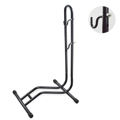 China WF-T013C steel L type steel foot storage parking shelf bike rack bike rack with double hook for sale