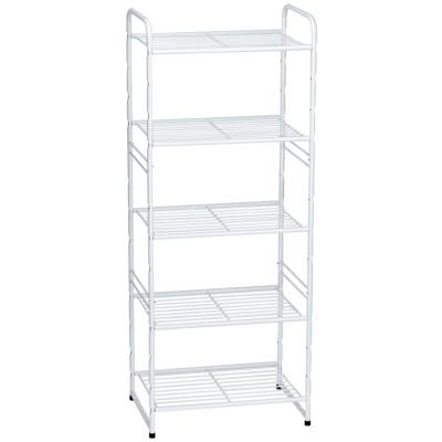 China Hot Selling High Quality Hot Sustainable 5 Tier Kitchen Storage Racks Organizer Shelves Storage Racks Metal Stackable for sale