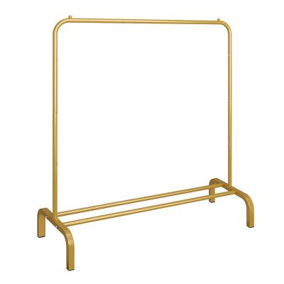 China Simple Modern Single Metal Coat Rack Rack With Shelf Bottom Factory Direct Floor Position For Hanging Clothes for sale