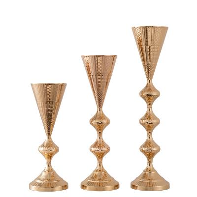 China Hotel .restaurant .banquet. Home.Wedding plant table centerpieces flower stand wedding floor decoration gold vase flower stand party direct events for sale