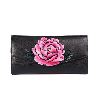 China New Design Mom Wallet Original Waterproof Leather Women Wallet Low Minimum Wallet New Style Long Wallet for sale