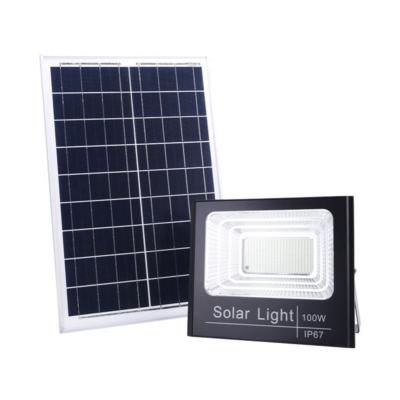 China ROAD floodlight emergency floodlight led solar flood light 100W lithium battery reflector with sensor for sale