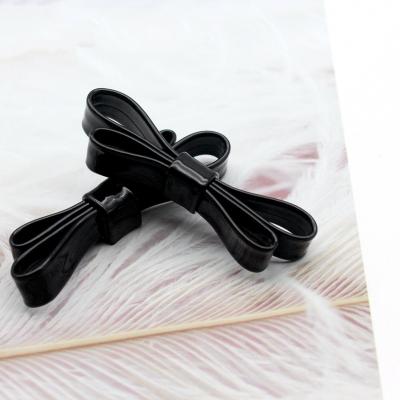 China Leather Shoe Buckle Lace Knot Shoe Accessories Decoration 1.7CM Stick Detachable Shoe Accessories for sale