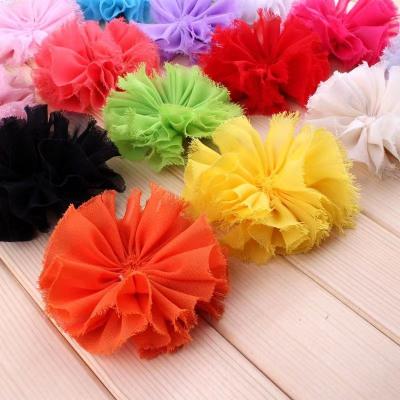 China Colorful Children's Shoe Buckle Cloth Flower Shoe Buckle Decoration Cloth Art Accessories For Shoes Sandal for sale