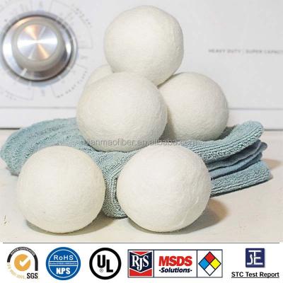 China Economical 100% pure organic wool drier ball from New Zealand with customer design package for sale