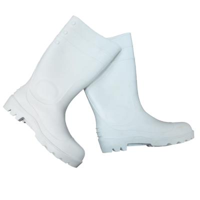 China CUSHIONING Non Smell Eco-friendly Durable White PVC Safety Waterproof Rain Boots for sale