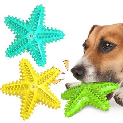 China Viable Type Dog Chew Toy Starfish Dog Chews Toys Toothbrush Float On Water Chew Voice Toys For Dogs for sale