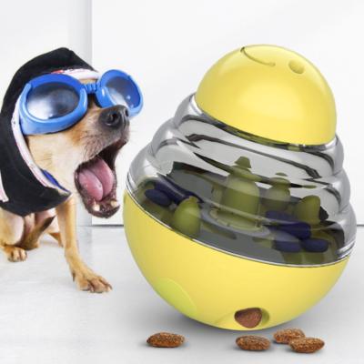 China Sustainable IQ Increase Pet Food Dog Toy Conductive Interactive Tumbler Type For Consumption Leakage Food Dog Toys Slow Ball for sale