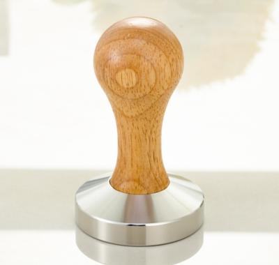 China Stocked Coffee Tamper Dispenser Coffee Tamper Set With Makaron Wooden Powder Dispenser 58mm Coffee Powder Customize Logo for sale