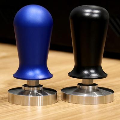 China Metal Stainless Steel Flat Bottom Coffee Tamper Constant Force Spring Coffee Tamper 49/51/53/58mm for sale