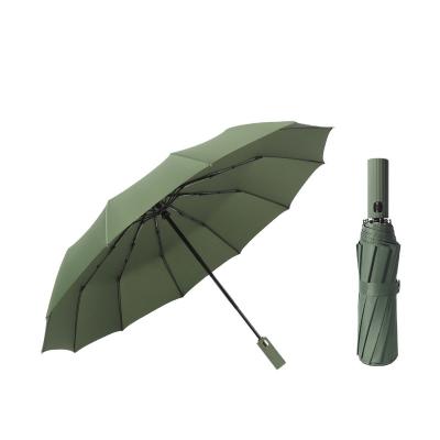 China CLASSIC Automatic Folding Umbrella Umbrella Umbrella Open Automatic Travel 3 Fold High Quality Windproof Rain Pongee Large Folding for sale