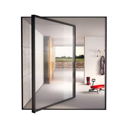 China Sound Insulation and Waterproof Heat Break American and Australia High Quality Modern Aluminum Low-E Pivot Glass Door for Shop for sale