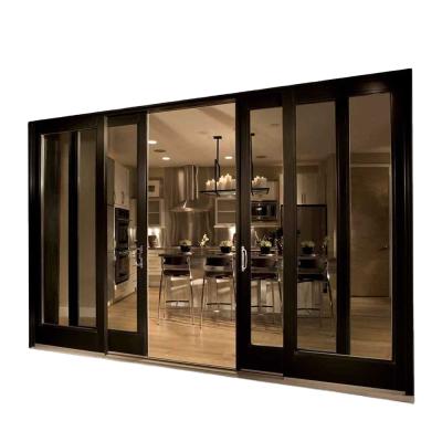 China Sound Insulation And Waterproof Soundproof Extra Large 2.0mm Thickness Aluminum Profile Sliding Double Glass Door In Section Plane for sale